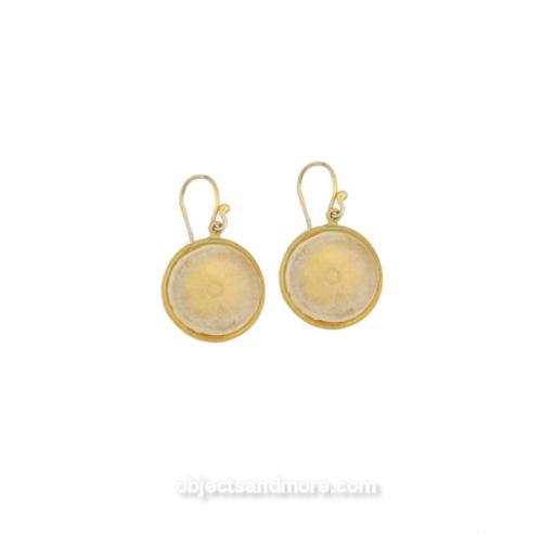 Bubble Glass Round Earrings by Michael Michaud